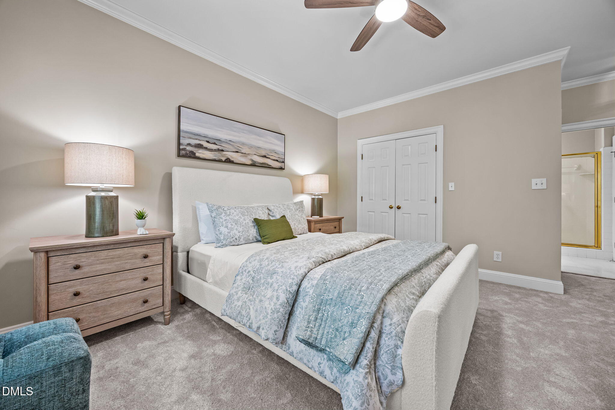 1535 Crenshaw Point Wake Forest, NC 27587 - Photo 13 of 27 a bedroom with a bed and a lamp