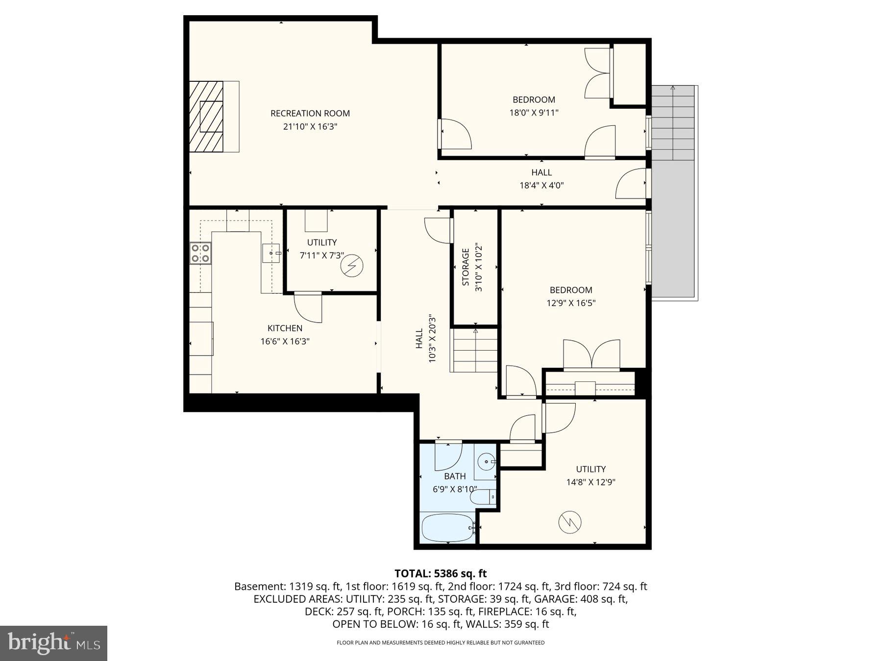 5011 Rugby Avenue Bethesda, MD 20814 - Photo 64 of 65 Basement Floor Plan