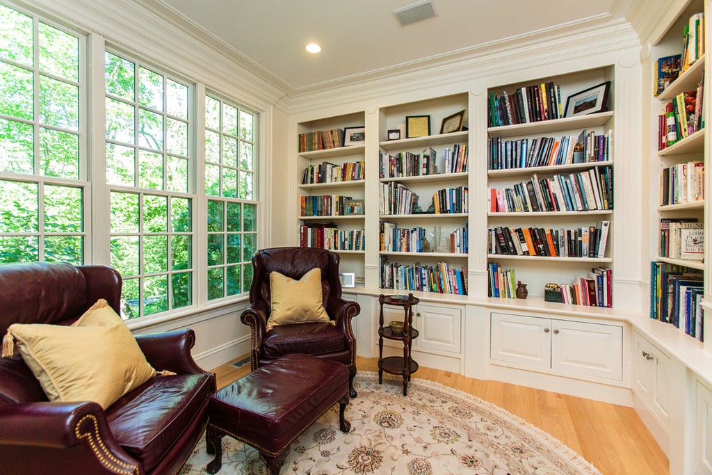 24 Sabrina Road Wellesley, MA 02482 - Photo 14 of 21 a living room with furniture and a book shelf