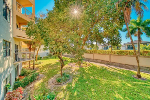 a view of an outdoor space and a yard