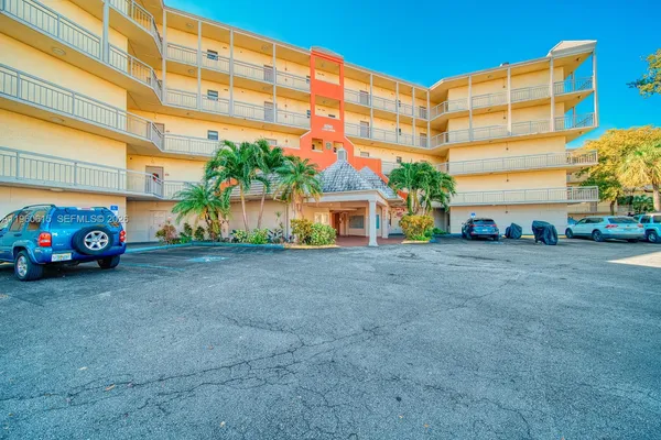 a car parked in front of a building