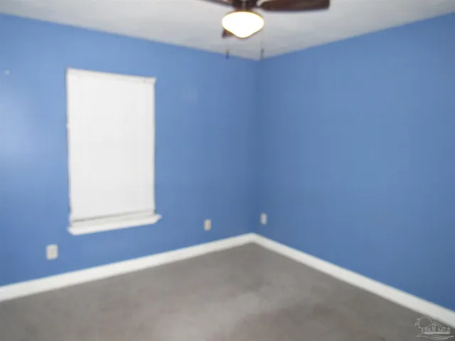 a view of a small space with a window