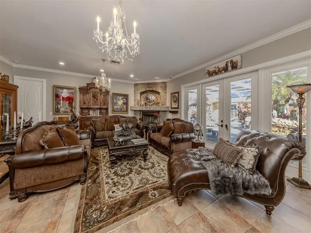 a room that has a chair and a bookshelf in it