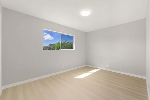 an empty room with a window