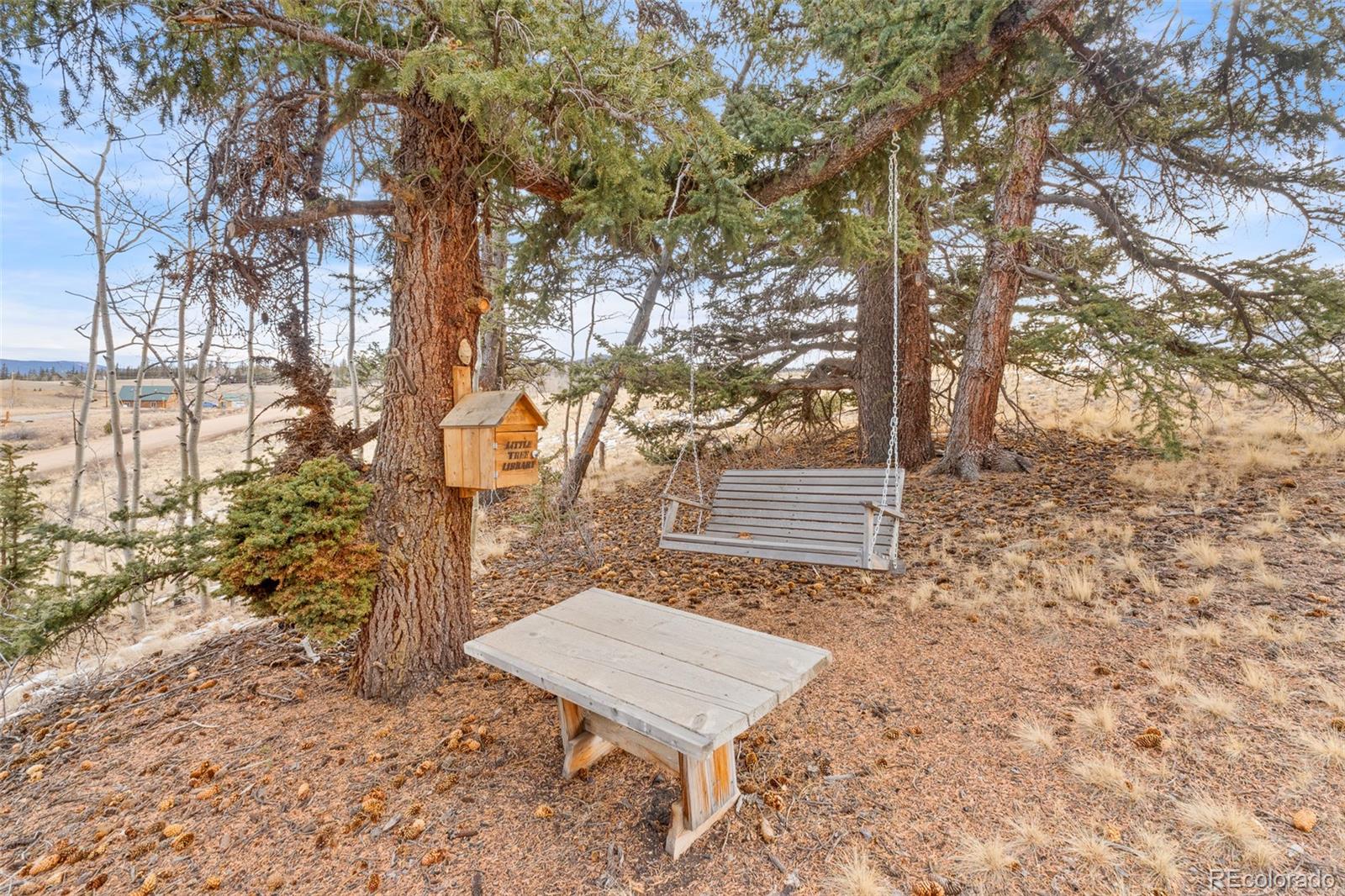 4018 Arrowhead Drive Como, CO 80456 - Photo 13 of 50 a backyard of a house with a tree