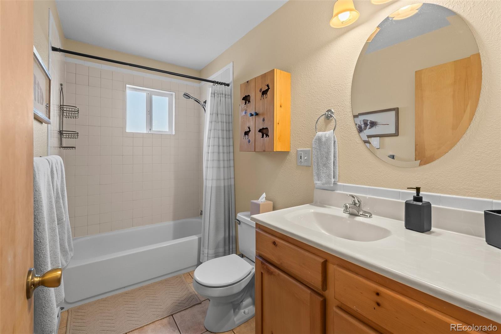 4018 Arrowhead Drive Como, CO 80456 - Photo 33 of 50 a bathroom with a sink a toilet and shower