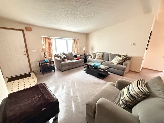 a living room with furniture and a couch