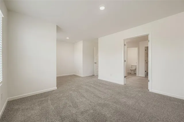 an empty room with an entryway