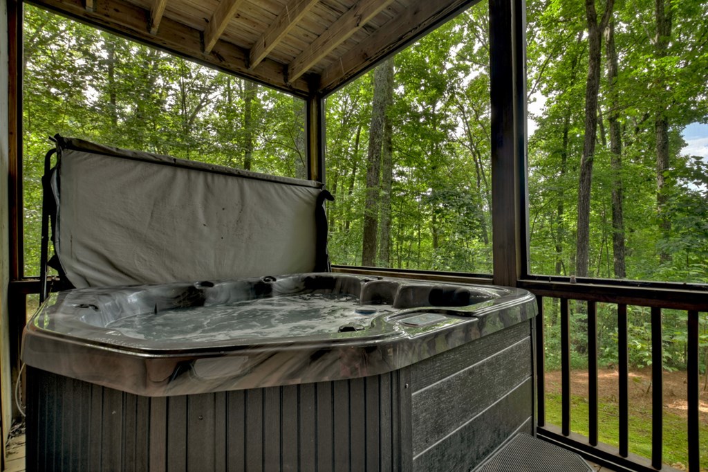 548 Mountain Highlands Court Blue Ridge, GA 30513 - Photo 31 of 33 a view of outdoor space with sink and trees