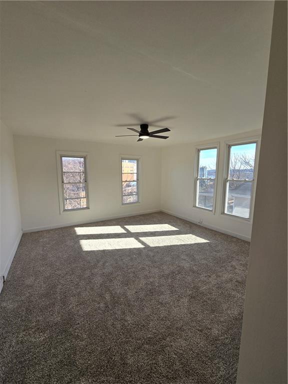 42 Kennedy Road Finleyville, PA 15332 - Photo 21 of 45 Primary bedroom has new carpet and lighting. Wow is this bright and an awesome view.