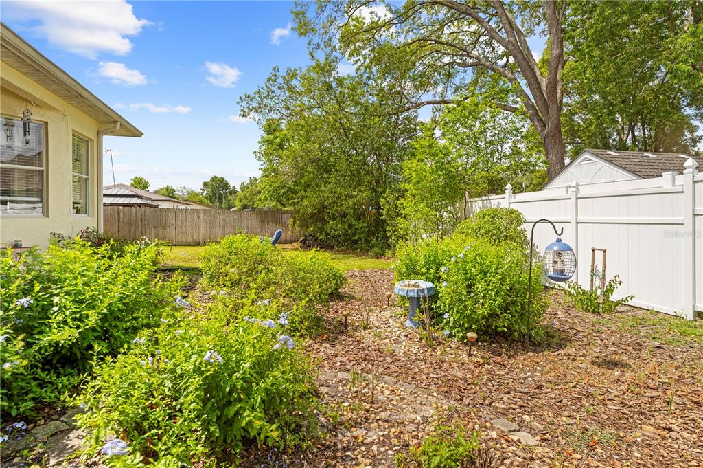 1245 Coble Road Spring Hill, FL 34608 - Photo 8 of 50 a backyard of a house with lots of green space and lake view