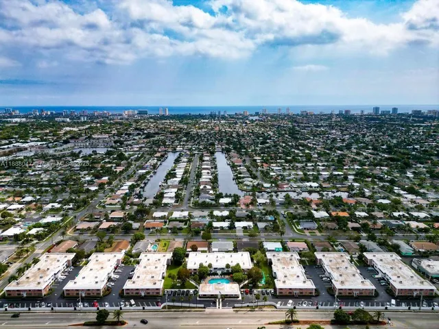 an aerial view of a city