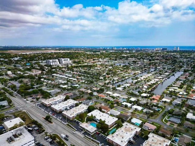 an aerial view of a city