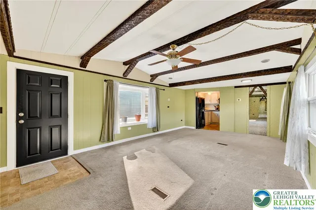 a view of an front door