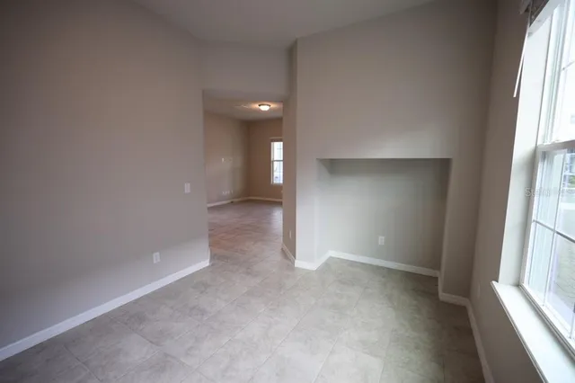 an empty room with a window