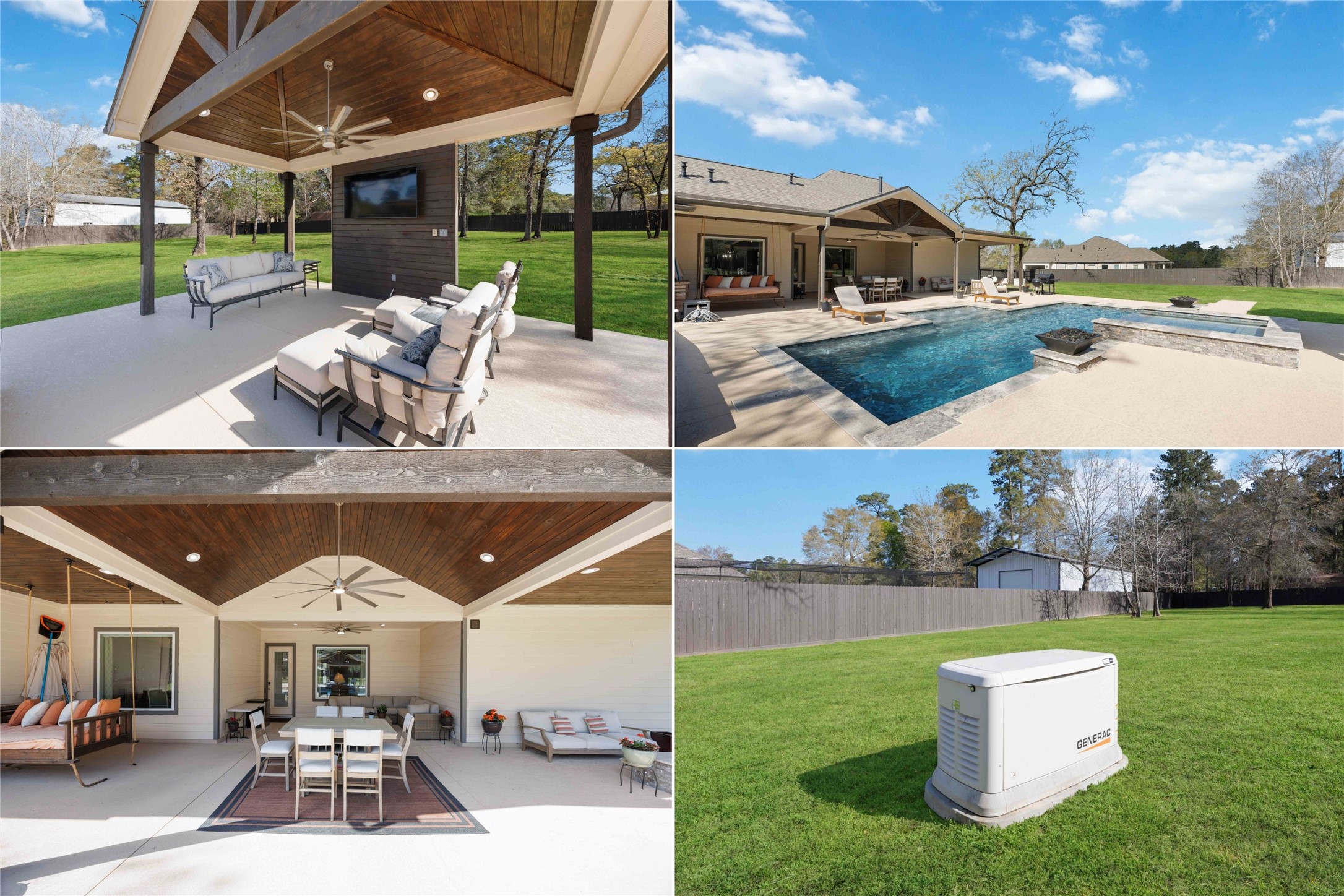 33510 Walnut Crossing Magnolia, TX 77355 - Photo 2 of 50 The backyard comes to life with a private pool, spa, and outdoor spaces designed for gathering, relaxing, and enjoying every season.