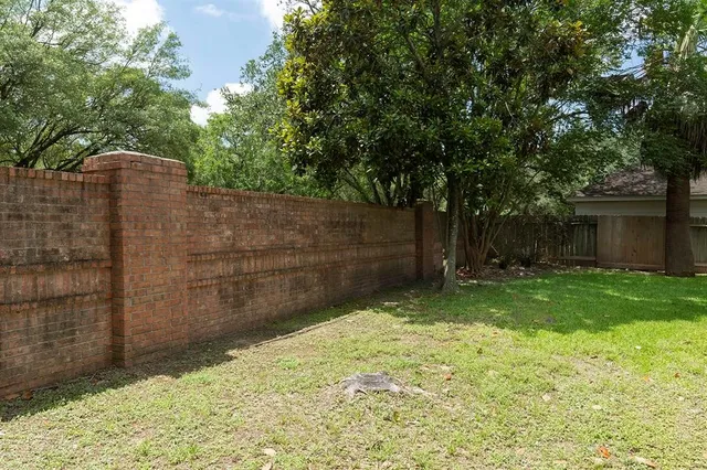 a backyard of a house