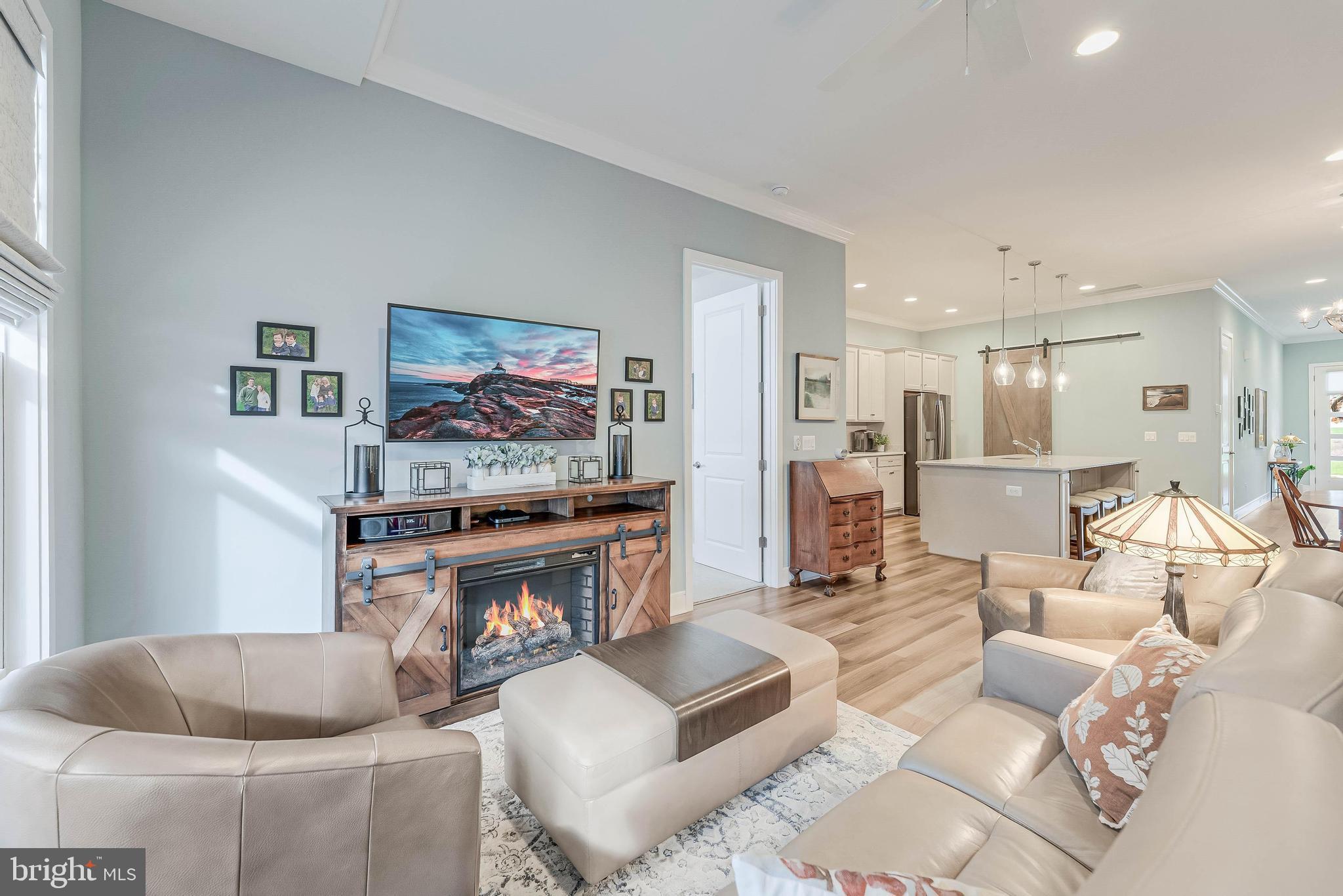 23707 Kinston Ferry Terrace Ashburn, VA 20148 - Photo 16 of 42 a living room with furniture and a fireplace