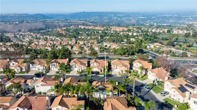 an aerial view of multiple house