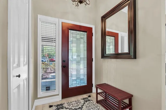 a room that has a bed and a window