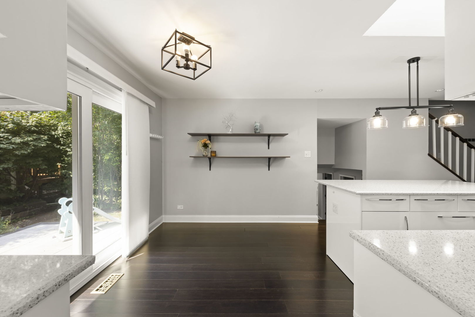 1940 Green Trails Drive Lisle, IL 60532 - Photo 8 of 31 a view of a kitchen with a sink and wooden floor