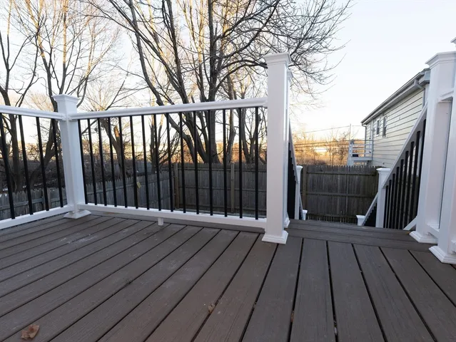 a view of wooden deck