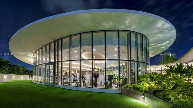 a front view of a building