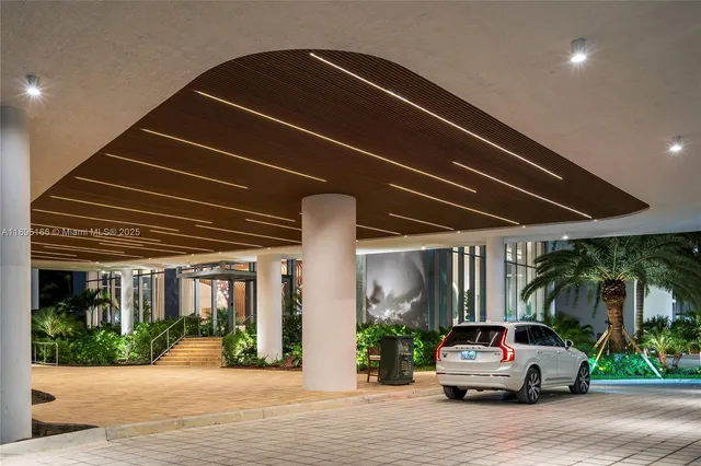 a building with trees in front of it