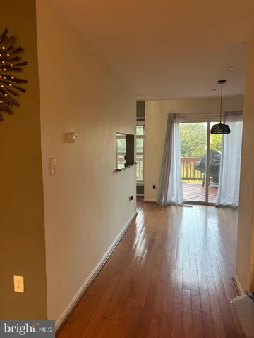 a view of wooden balcony