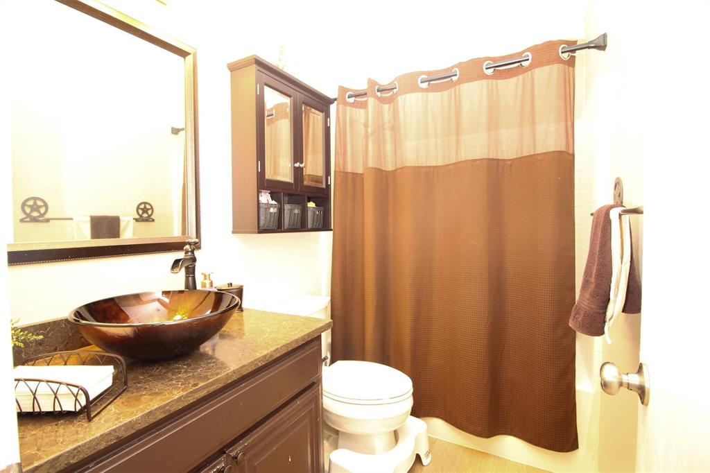1606 Tyler Terrace Mansfield, TX 76063 - Photo 25 of 36 a bathroom with a sink a toilet and shower