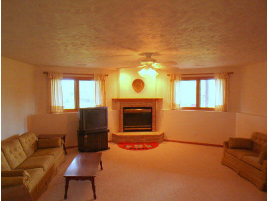 945 Lake Summerset Road Lake Summerset, IL 61019 - Photo 6 of 11 a living room with furniture a flat screen tv and a fireplace