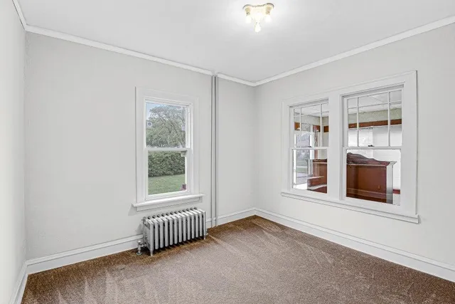 an empty room with a window