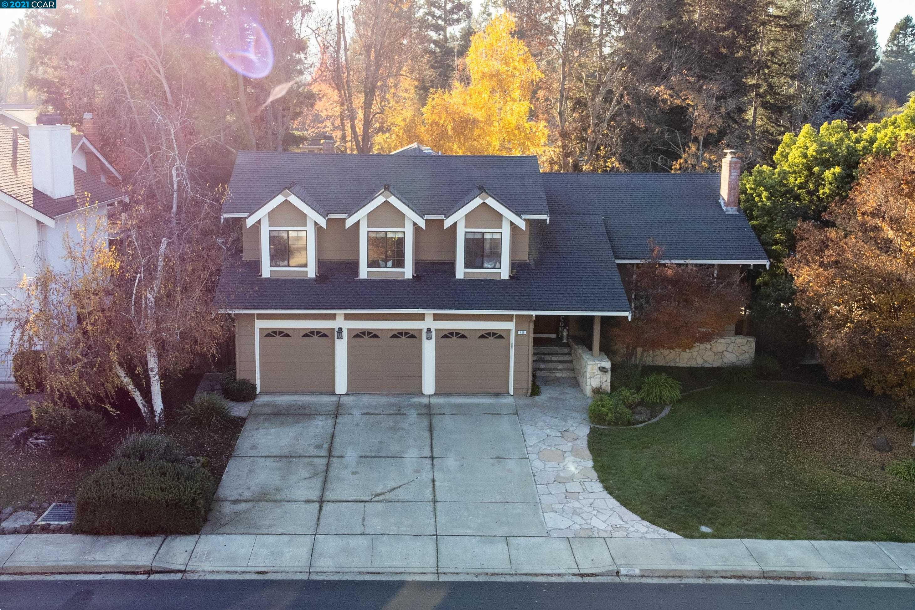front view of house with a yard