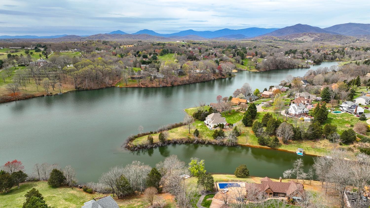 117 Sailview Drive Forest, VA 24551 - Photo 53 of 55 an aerial view of residential houses with outdoor space and lake view