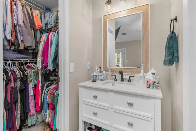 a view of a walk in closet