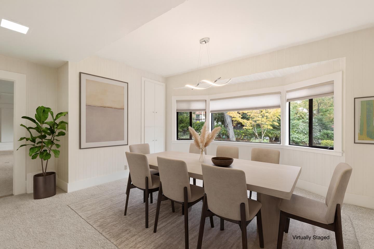 17 Oak Street Los Altos, CA 94022 - Photo 2 of 9 a view of a dining room with furniture window and wooden floor