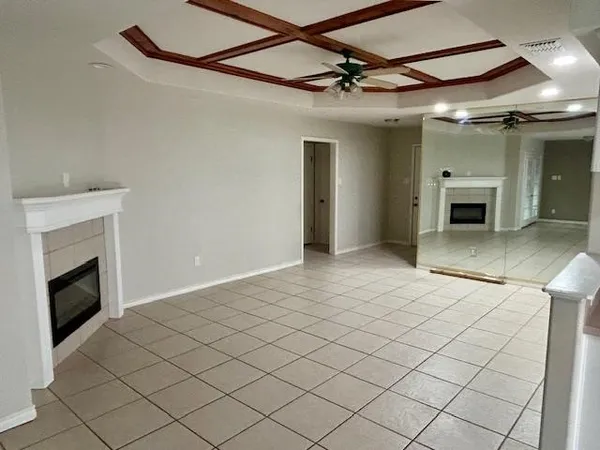 a view of a livingroom with a fireplace