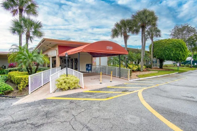 a view of a garden from a balcony