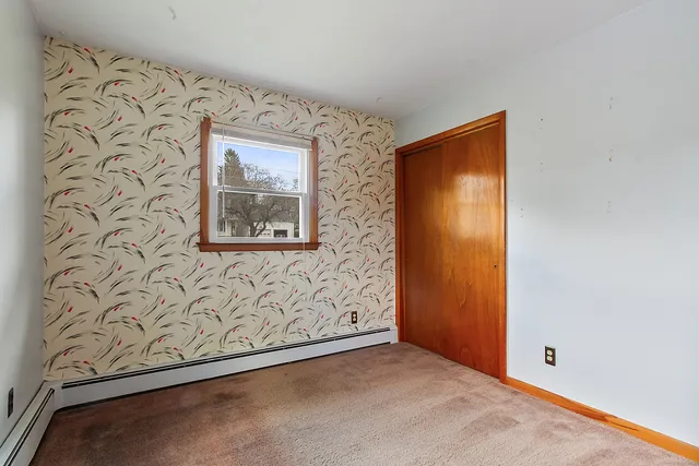 an empty room with a window