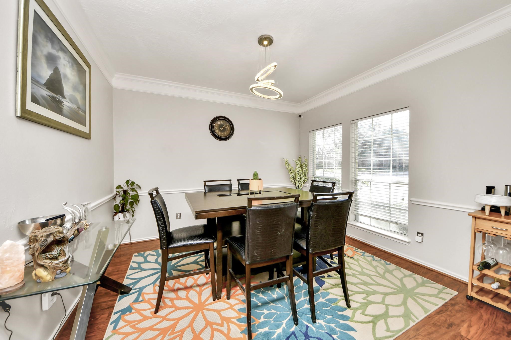 3515 Shadowside Court Houston, TX 77082 - Photo 4 of 31 a view of a dining room with furniture and wooden floor