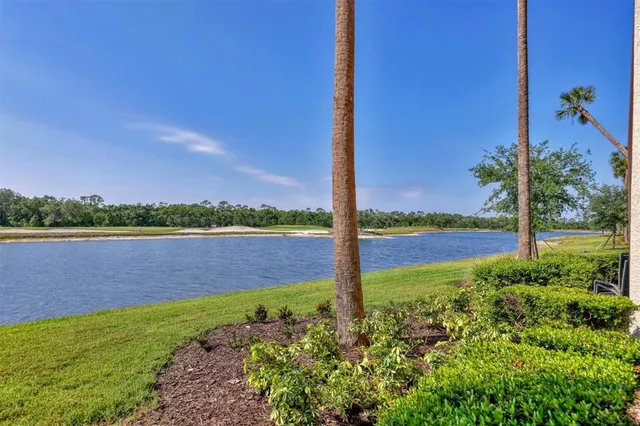 an aerial view of residential houses with outdoor space and river