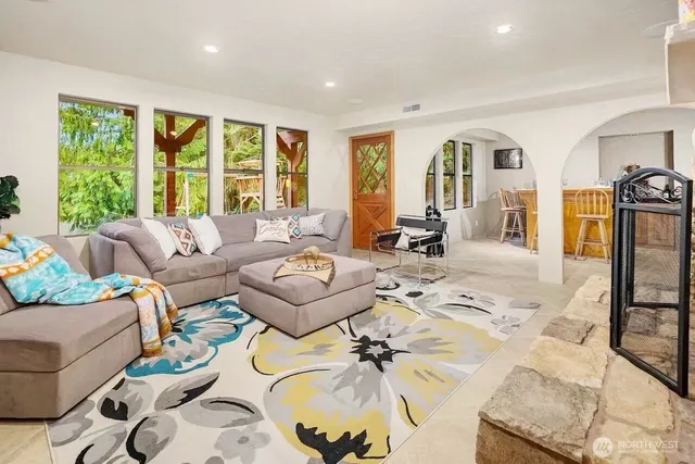 a view of a house with a park