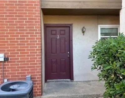 a view of a door of the house