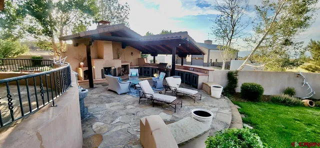 a view of a swimming pool with a lounge chairs
