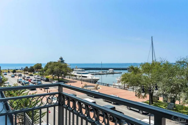a view of city from balcony