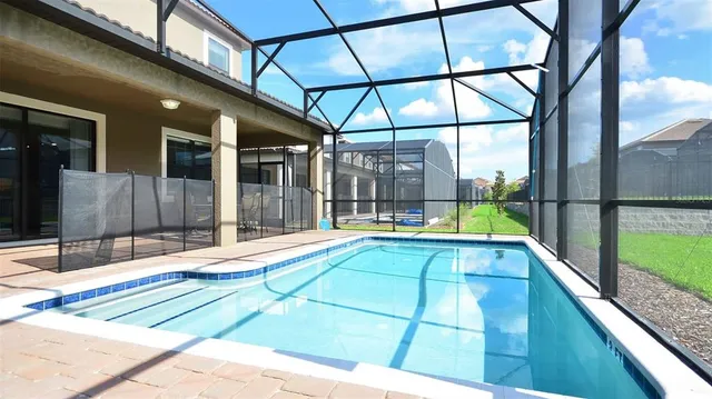 a view of an indoor swimming pool