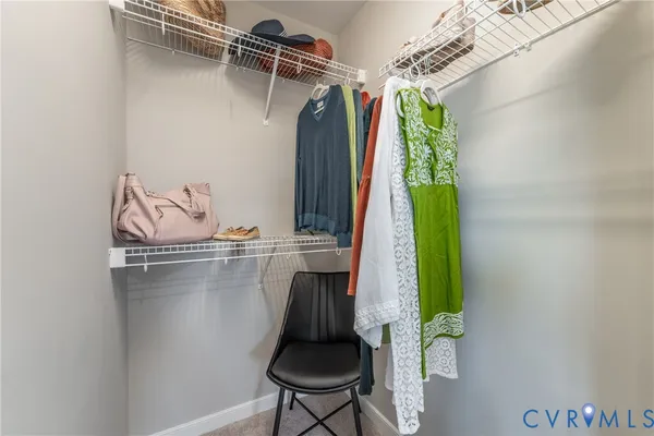 a view of a walk in closet