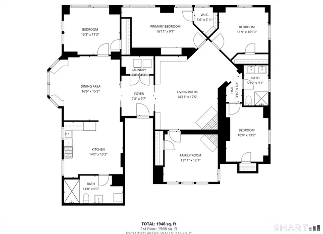 a aerial view of a house with a yard and furniture
