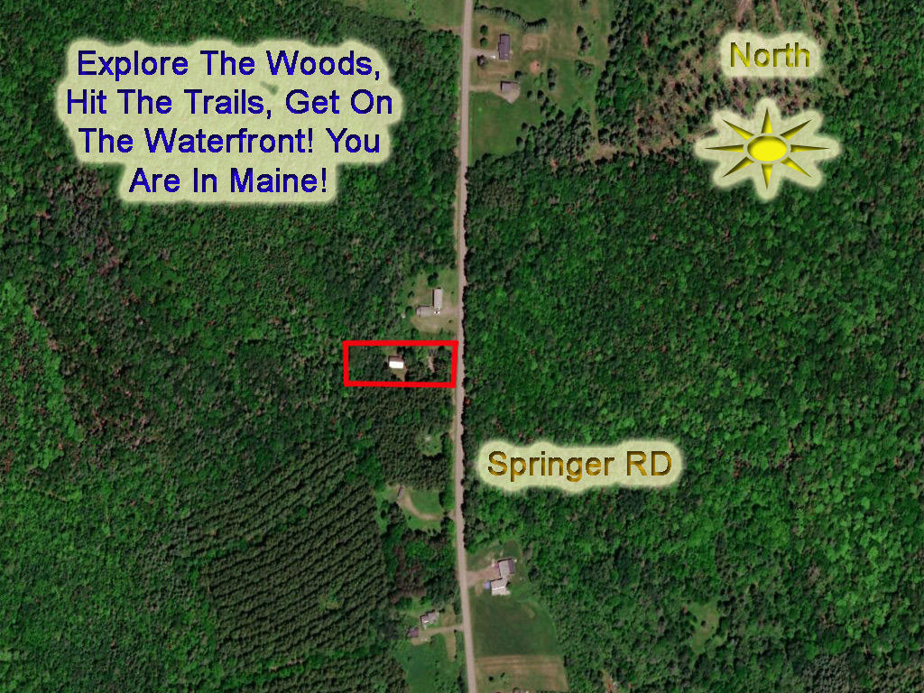 208 Springer Road Weston, ME 04424 - Photo 3 of 36 aerial-208springer-rd-westo
