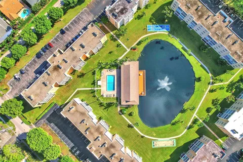 aerial view of a swimming pool